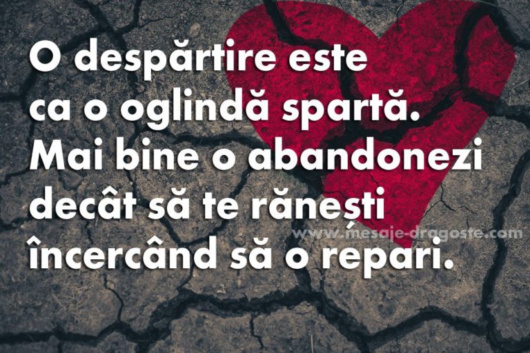 Mesaje de despartire dureroase pentru el si ea