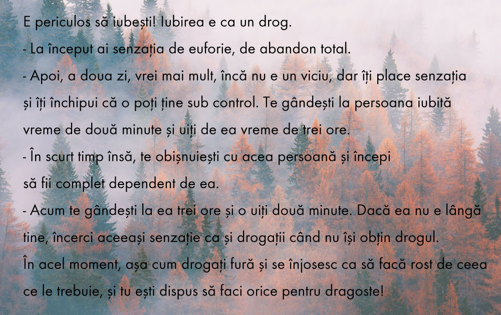 dragostea este ca un drog
