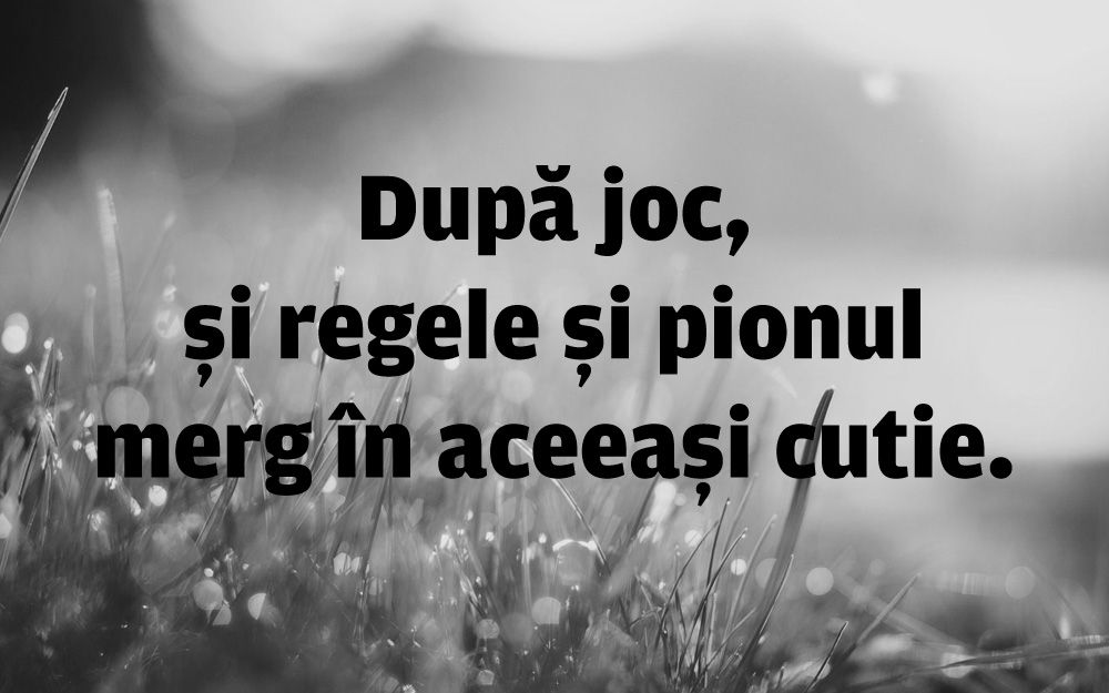 dupa joc regele si pionul acceasi cutie