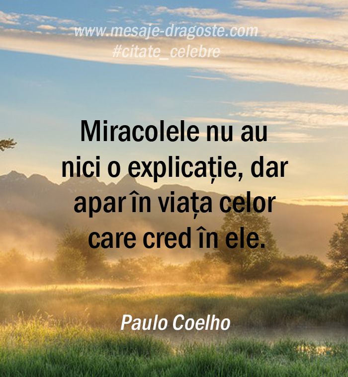 citate miracole Paulo Coelho