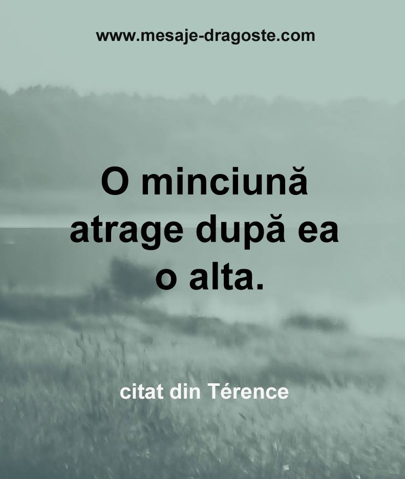 o minciuna atrage dupa ea o alta mesaj