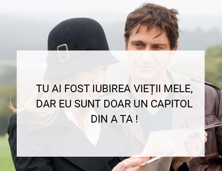 tu ai fost iubirea vietii eu doar un capitol